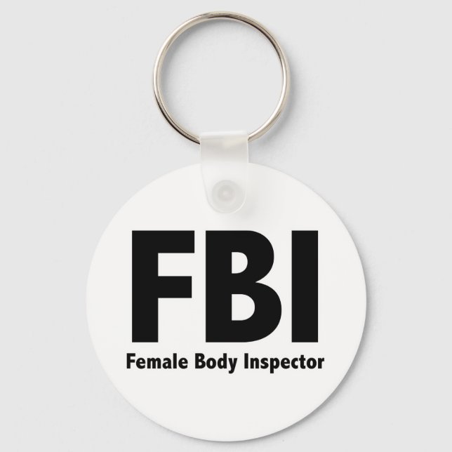 FBI Funny Rude Humor Nyckelring (Framsida)