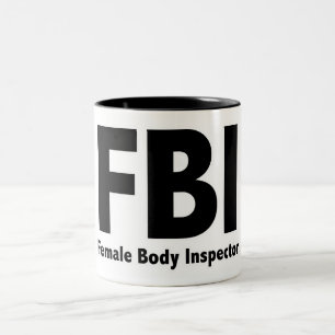 FBI Funny Rude Humor Två-Tonad Mugg