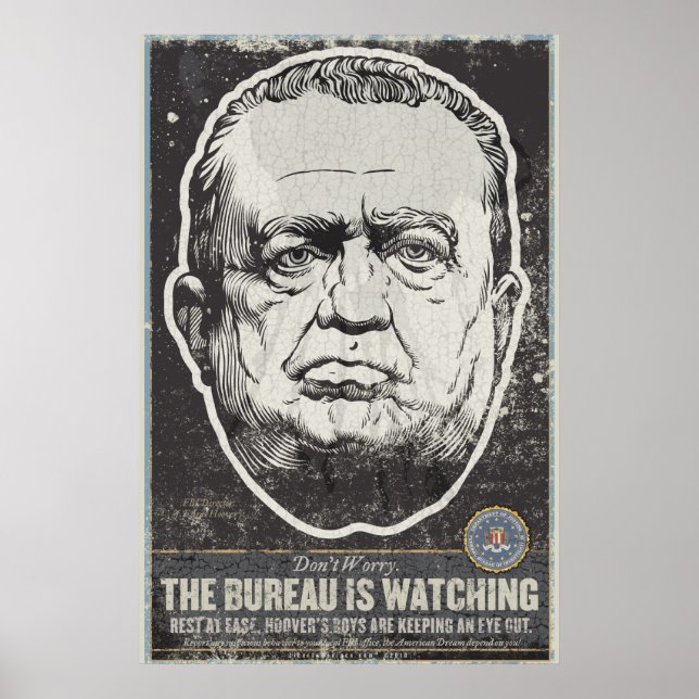 FBI J Edgar Hoover Propaganda Print Poster (Framsidan)