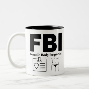 FBI: s kvinnlig kroppsinspektör Två-Tonad Mugg