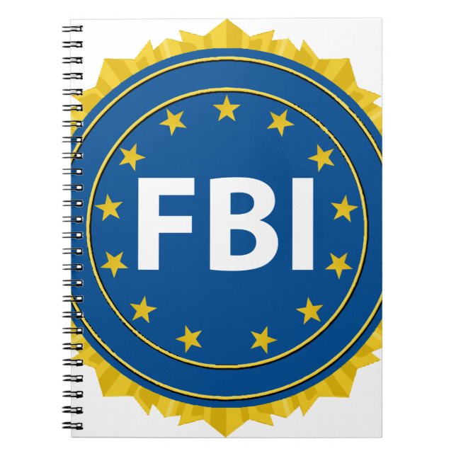 FBI Seal Anteckningsbok Med Spiral (Framsidan)