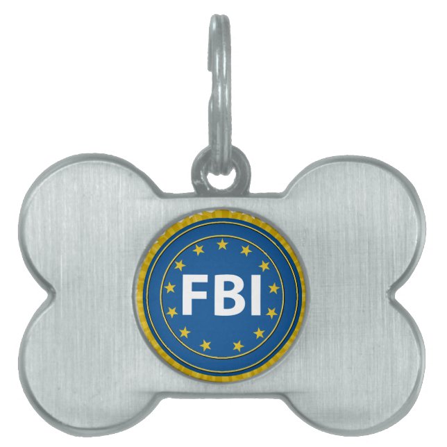 FBI Seal Namnbricka Husdjur (Framsidan)