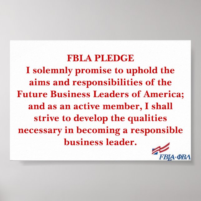 FBLA Pledge Poster (Framsidan)