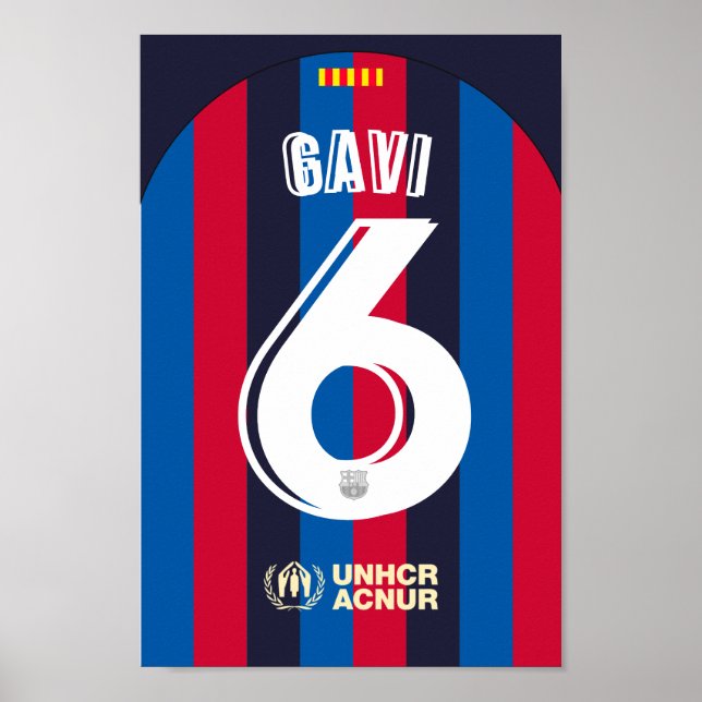 FC Barcelona Football Jersey Wallart Poster (Framsidan)