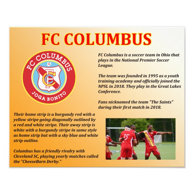 FC Columbus Fototryck (Framsidan)