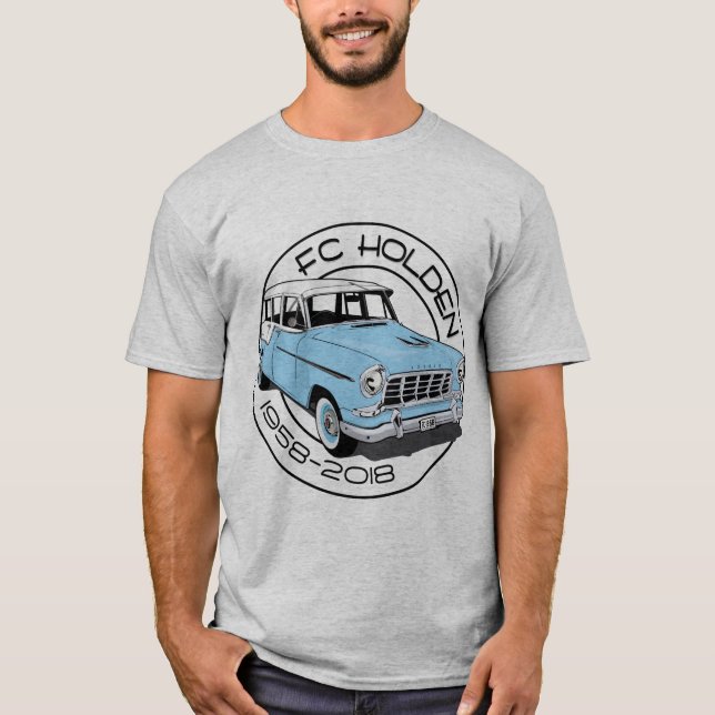 FC Holden - vagn - blått & vit T Shirt (Framsida)