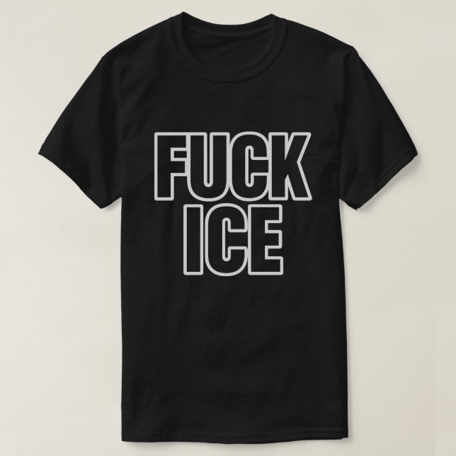 FC*K ICE Anti-ICE Protestdesign –  T Shirt (Design framsida)
