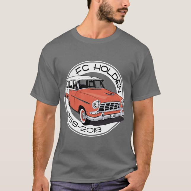 FC röda Holden - stationSedan - & vit T Shirt (Framsida)