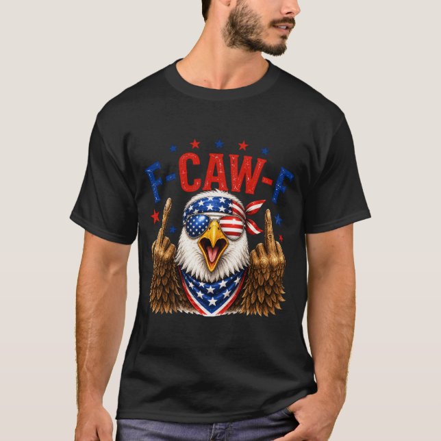 FCawf Patriotisk Örn  T Shirt (Framsida)