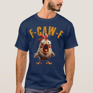 FCAWF Roligt hönsskrik humor retro T Shirt