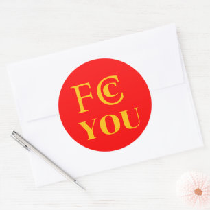 FCC YOU-dekal Runt Klistermärke
