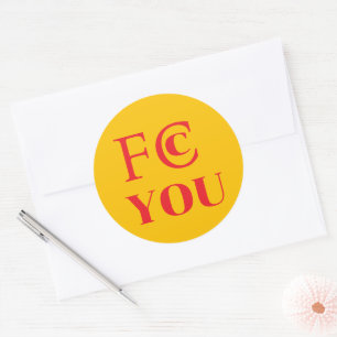 FCC YOU-dekal Runt Klistermärke
