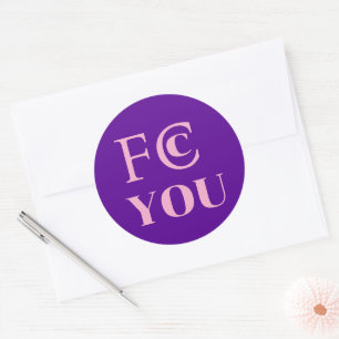 FCC YOU-dekal Runt Klistermärke