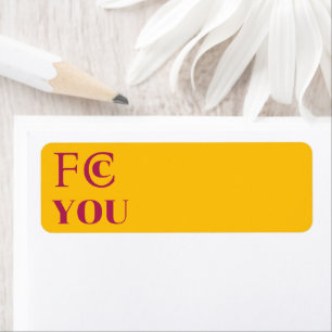 FCC YOU Etikett för returadress