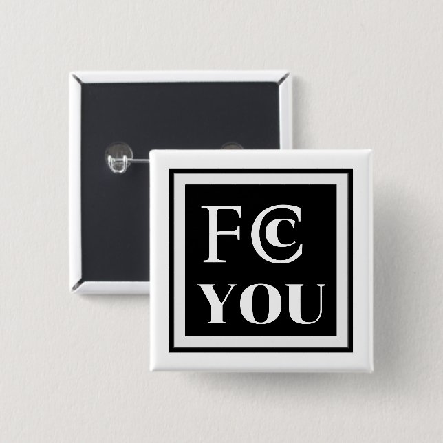 FCC YOU Kylskåpsknapp Knapp (Framsida & baksida)