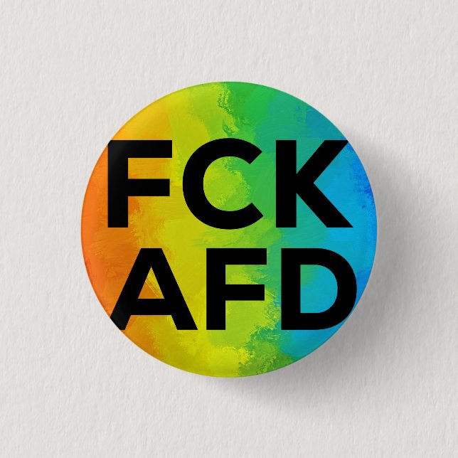FCK AFD Cutout Regenbogen schwarz Knapp (Framsida)