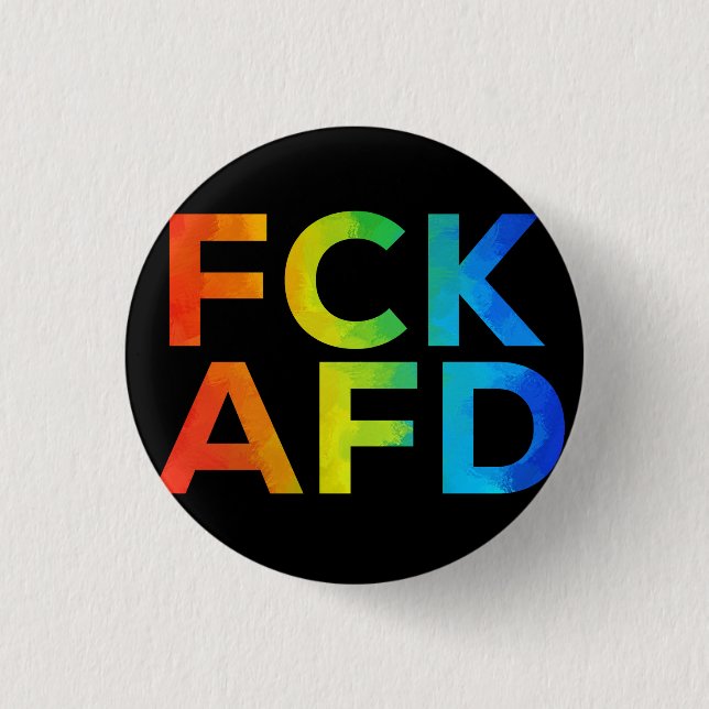 FCK AFD Regenbogen auf Schwarz Knapp (Framsida)