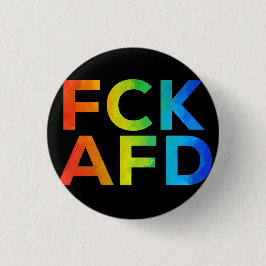 FCK AFD Regenbogen auf Schwarz Knapp