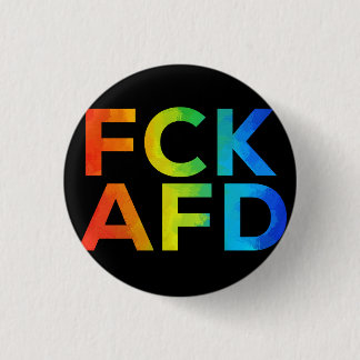 FCK AFD Regenbogen auf Schwarz Knapp