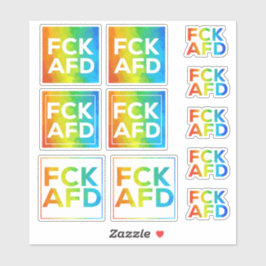 FCK AFD Stickersheet Regenbogen Klistermärken