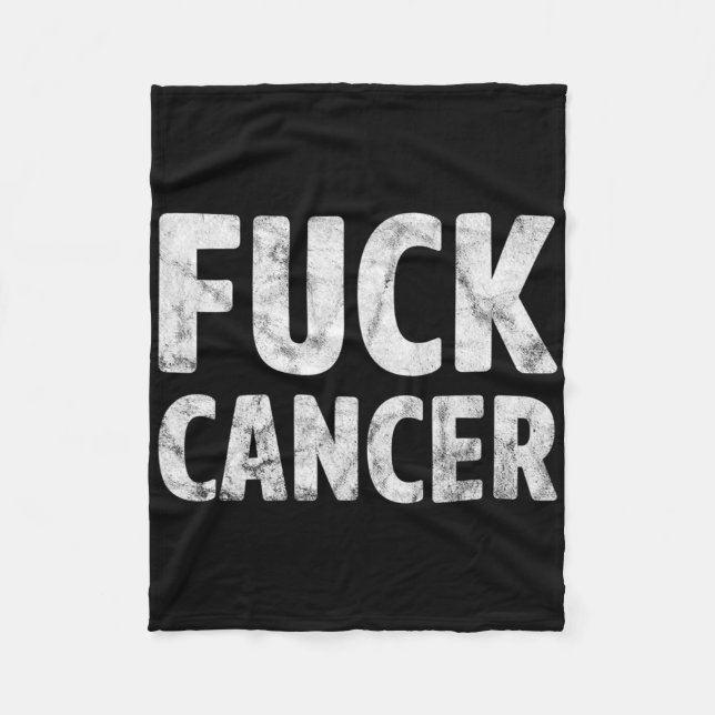Fck Cancer Breast Cancer Awareness Gift Disted Fleecefilt (Framsidan)