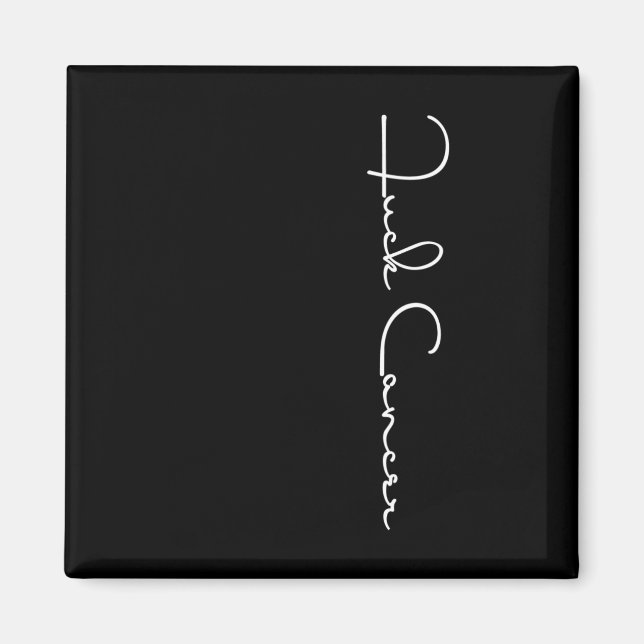 Fck Cancer Hate Cancer Breast Cancer Awareness Magnet (Framsidan)