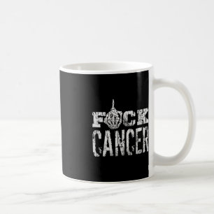 Fck Cancer Skeleton Mitten Breast Cancer Awareness Kaffemugg