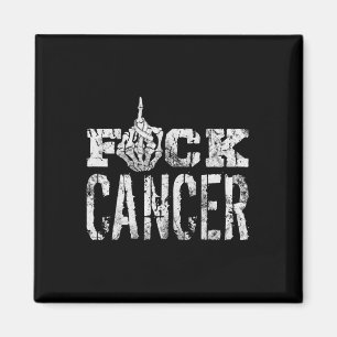 Fck Cancer Skeleton Mitten Breast Cancer Awareness Magnet