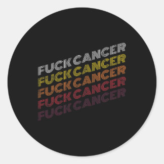 Fck Cancer Vintage Retro Breast Cancer Awareness G Runt Klistermärke