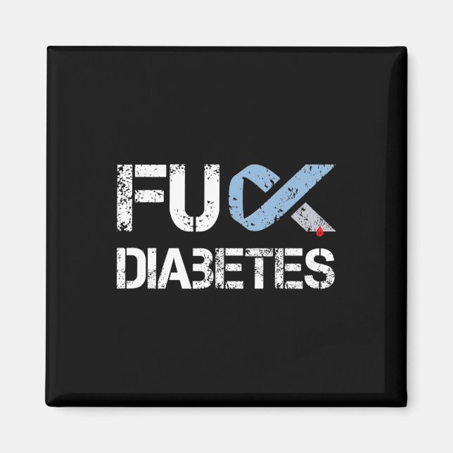 Fck Diabetes Warrior Awareness Magnet (Framsidan)