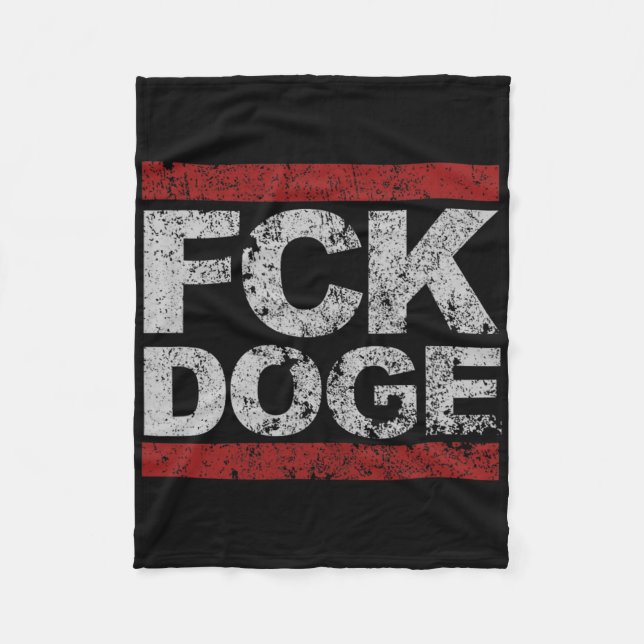 Fck Doge Distress Fleecefilt (Framsidan)