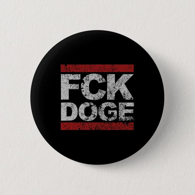 Fck Doge Distress Knapp (Framsida)