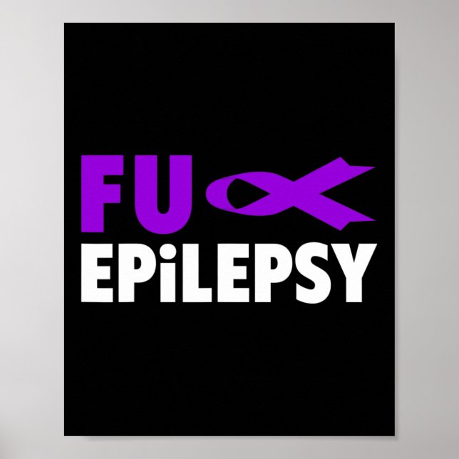 Fck Epilepsi - Lila Day Epilepsy Awareness Poster (Framsidan)