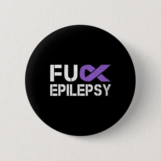 Fck Epilepsy Awareness Month Lila Ribbon Warrior Knapp (Framsida)