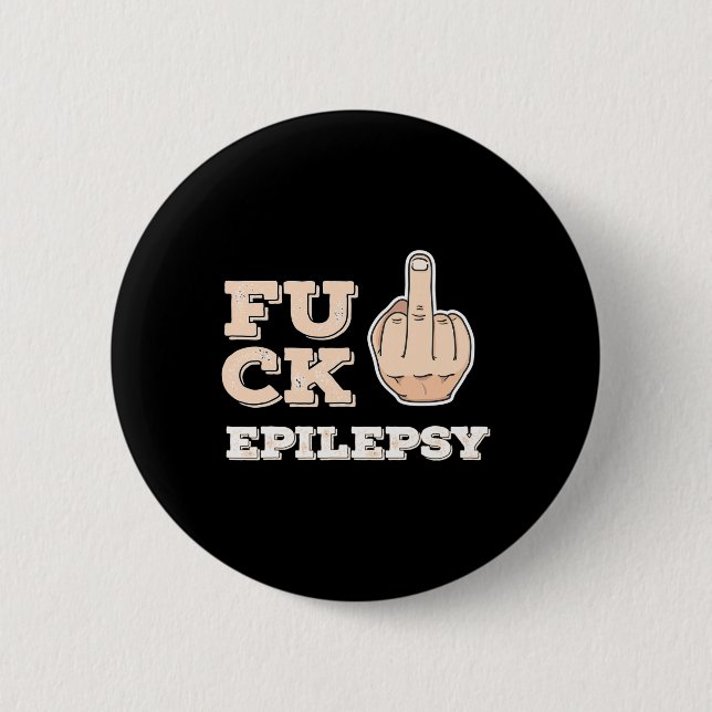Fck Epilepsy - Fighter Warrior Awareness - Mitten Knapp (Framsida)