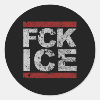 Fck Ice Distress Runt Klistermärke