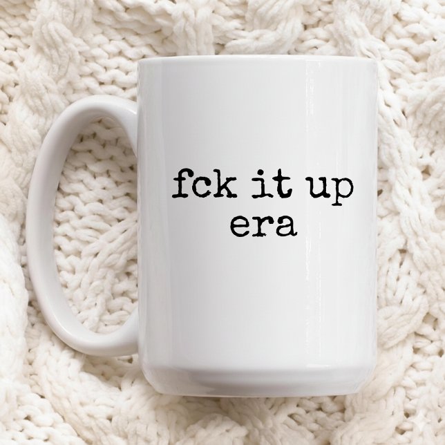 Fck It Up Era Mugg Roligt Present till Henne eller (funny coffee mug gift for friends, sarcastic coffee cup gift idea, chaotic humor mug for women,)