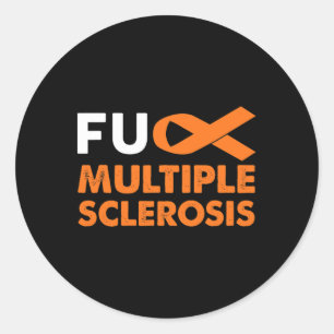 Fck Många Sclerosis Awareness, Support Surviv Runt Klistermärke