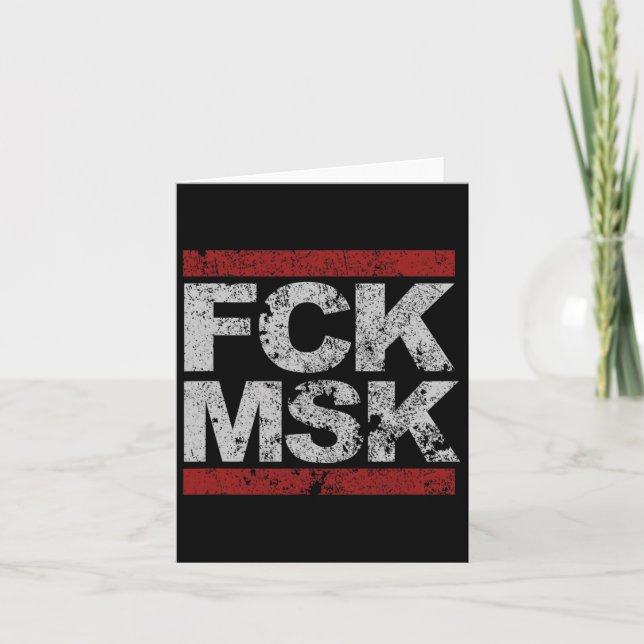 Fck Msk Distress Kort (Framsida)