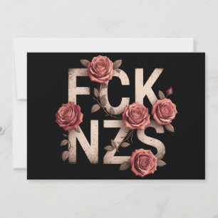 FCK NZS Blommig Mot Höger Inga Nazister Lgbtq+ Inbjudningar
