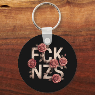 FCK NZS Blommig Mot Höger Inga Nazister Lgbtq+ Nyckelring