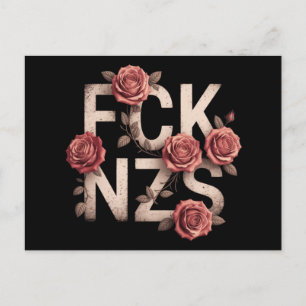 FCK NZS Blommig Mot Höger Inga Nazister Lgbtq+ Vykort