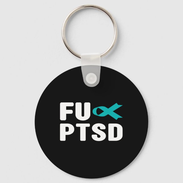 Fck PSTD - Efter traumatiskt Stressat sjukdomar Aw Nyckelring (Framsida)