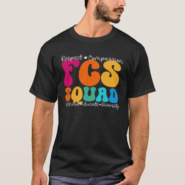 FCS-kvadratavkänning vecka Back to school T Shirt (Framsida)