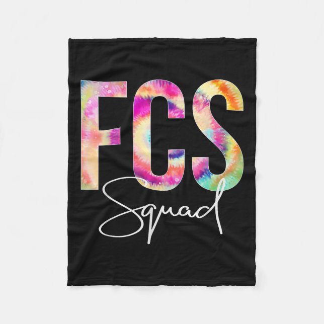 Fcs Squad Tie Dye Back To School Women Appreciatio Fleecefilt (Framsidan)