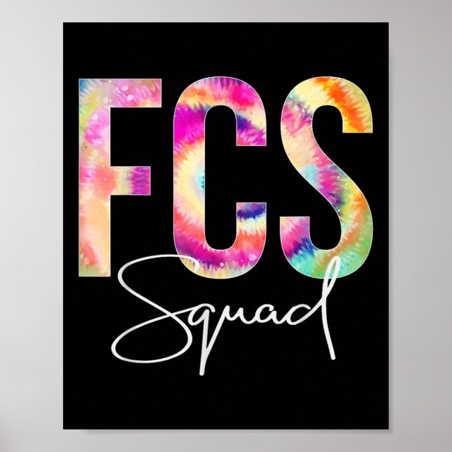 Fcs Squad Tie Dye Back To School Women Appreciatio Poster (Framsidan)