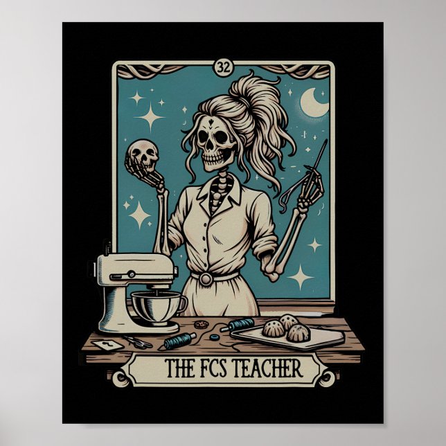 Fcs Teacher Skeleton Halloween Family and Consumer Poster (Framsidan)