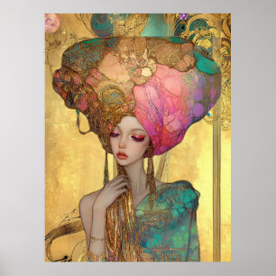 *~* FD2 28 Ornate Nouveau Fantasi Eterisk Kvinna Poster
