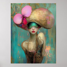 *~* FD2 35 Ornate Nouveau Fantasy Ethereal Woman  Poster