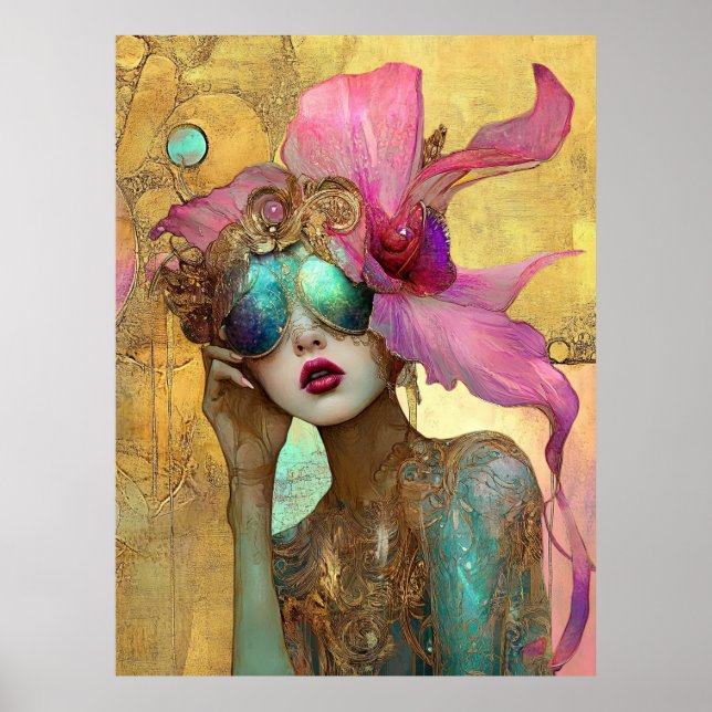 *~* FD2 8 Ornate Nouveau Fantasy Ethereal Woman  Poster (Framsidan)